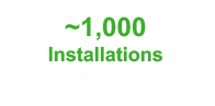 ~1000 Installations